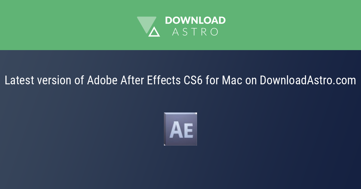 アドビ【未開封】Adobe After Effects CS6  Mac